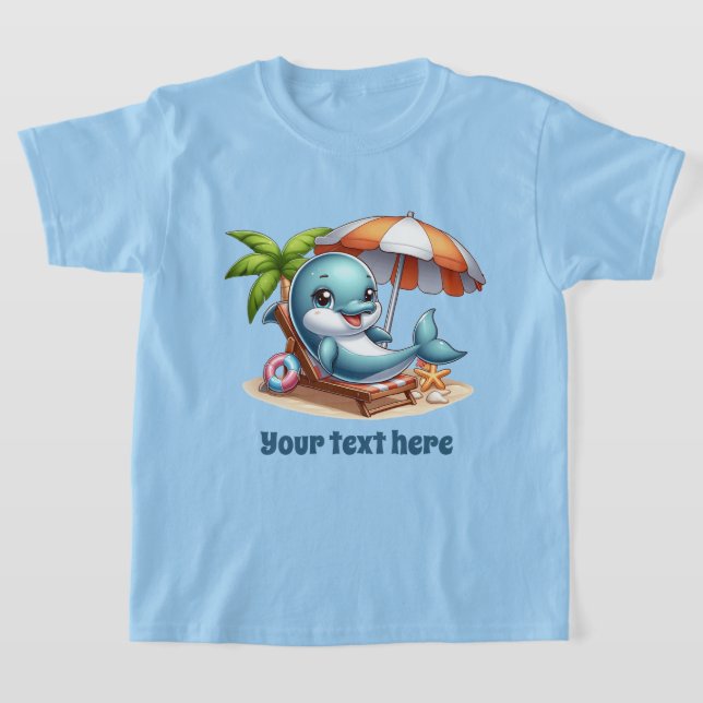 Camiseta delfín unisex de Guay agrega niños de playa de tex (Distribución)