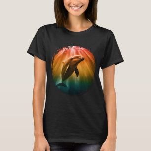 Camiseta delfín verano mar océano atardecer 