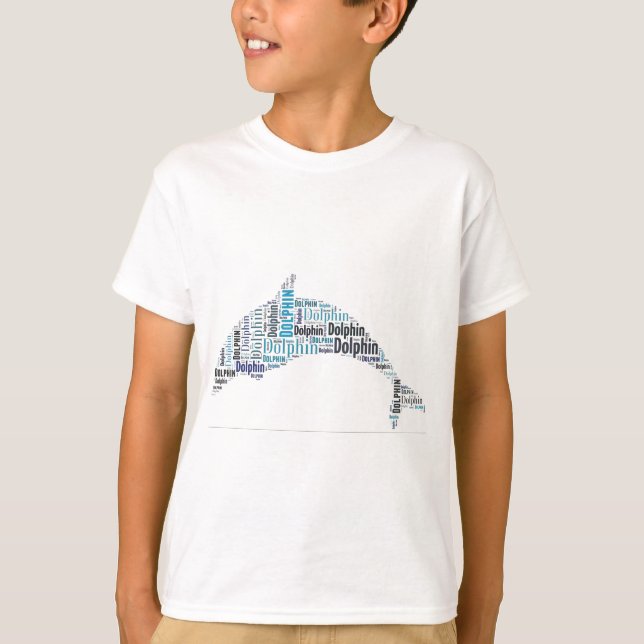Camiseta Delfín Word Art (Anverso)