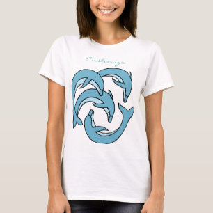 Camiseta Delfines azules circulando en círculos Thunder_Cov