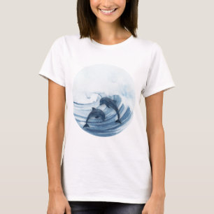Camiseta Delfines buceadores en el surf