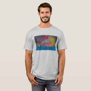 Camiseta Delfines Contra un Cielo Galáctico
