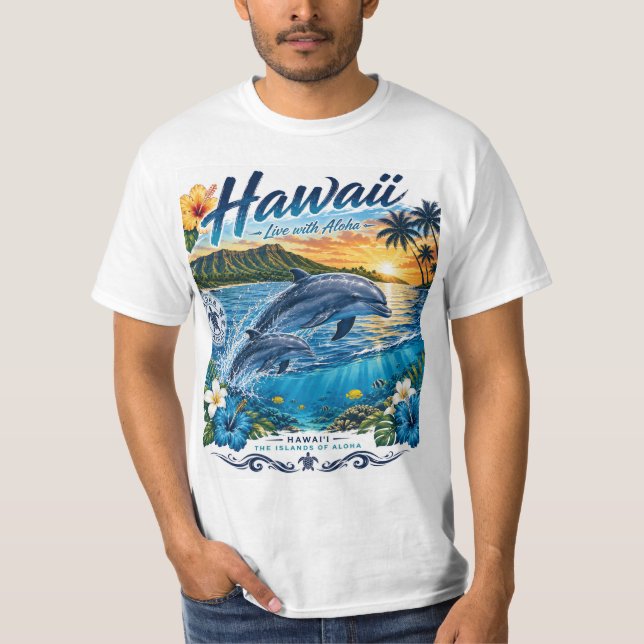 Camiseta delfines de Hawái (Anverso)