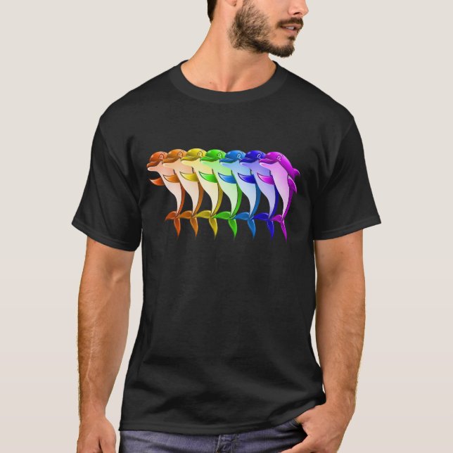 Camiseta Delfínes del arco iris (Anverso)