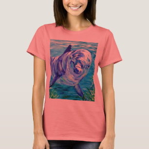 Camiseta Delfínes del océano que pintan la imagen