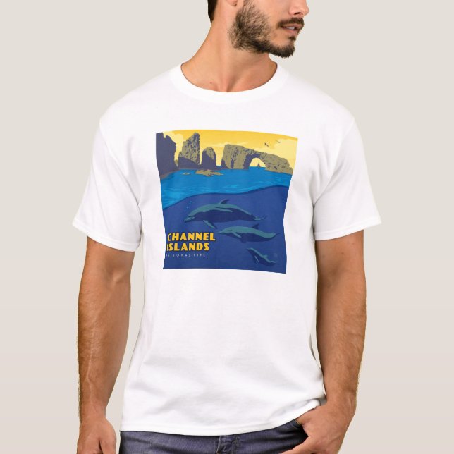Camiseta Delfines del Parque Nacional de las Islas del Cana (Anverso)