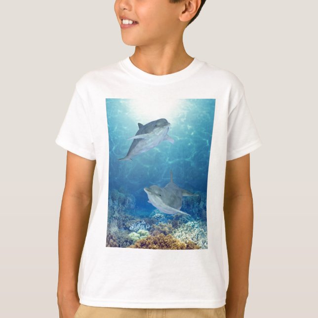 Camiseta delfínes felices (Anverso)