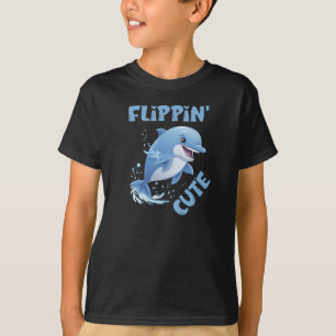 Camiseta Delfines Niños Adorables Saltando