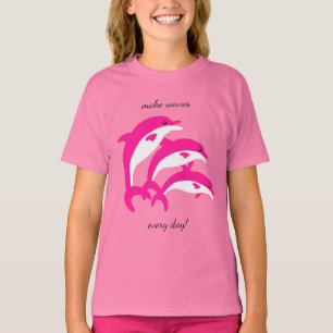 Camiseta Delfines rosados bailando