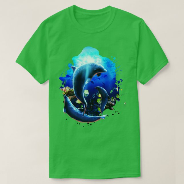 Camiseta Delfines subacuáticos (Diseño del anverso)