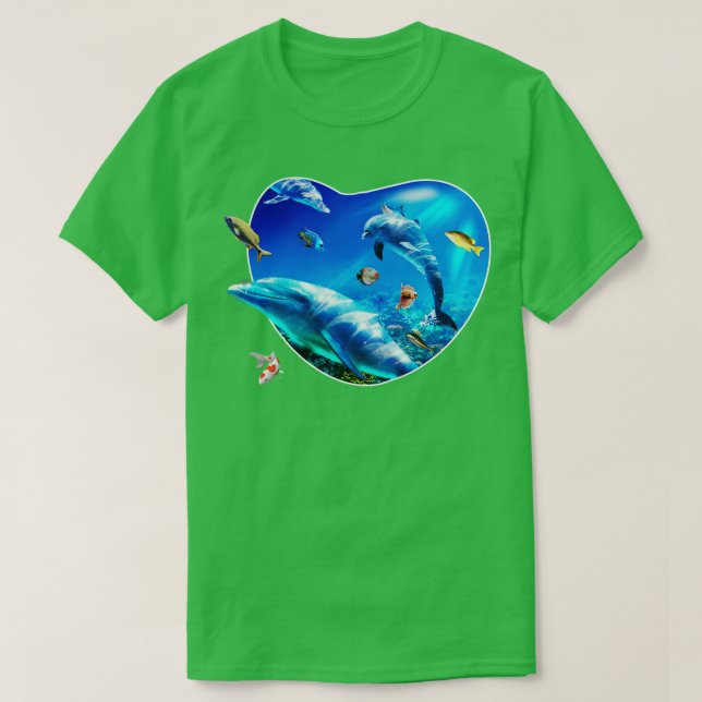Camiseta Delfines Subacuáticos 2 (Diseño del anverso)