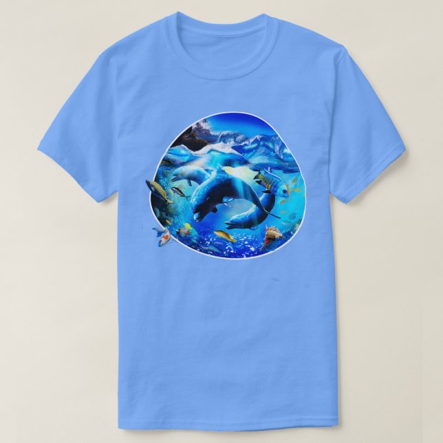 Camiseta Delfines subacuáticos 4 (Diseño del anverso)