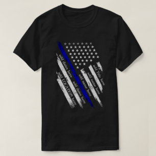 Camiseta delgada de la línea azul de Estados Unido