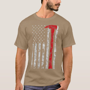 Camiseta Delgada línea roja Ax Bandera estadounidense Patri