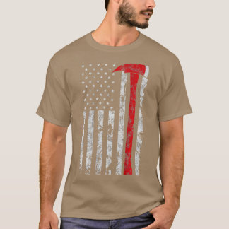 Camiseta Delgada línea roja Ax Bandera estadounidense Patri
