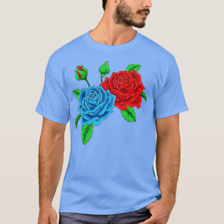 Camiseta Delgada Línea Roja Azul Para Los Hombres Que Apoya