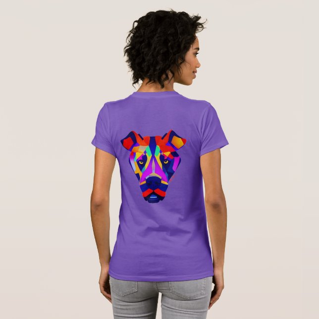 camiseta delgada morada de Alexander's Dog mujeres (Reverso completo)