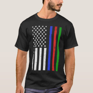 Camiseta Delgado ejército de bomberos de la Línea Verde Azu