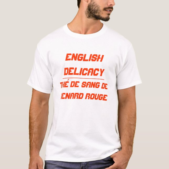 Camiseta Delicadeza inglesa (Anverso)