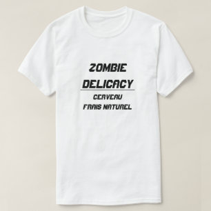 Camiseta Delicadeza zombie Cerebro fresco natural