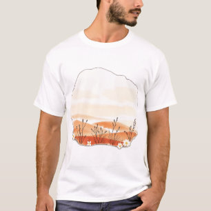 Camiseta Delicado paisaje acuático con productos botánicos