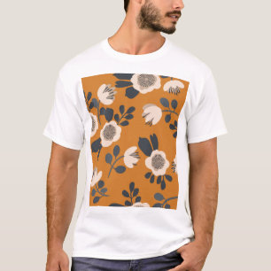 Camiseta Delicado Patrón Floral Vintage Botánico