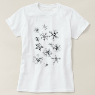 Camiseta Delicados copos de nieve que caen