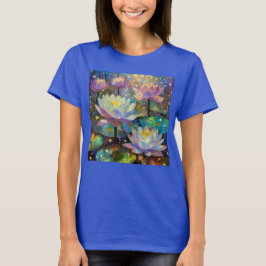 Camiseta Delicate Lotus Flowers Blossoming in the Snow