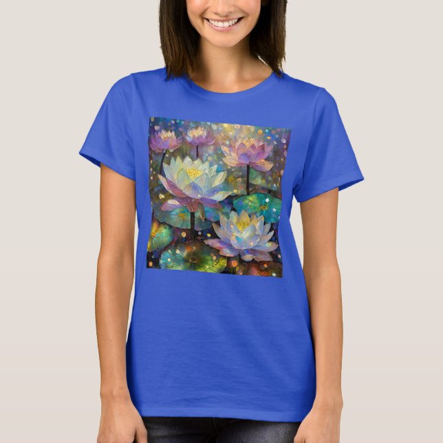 Camiseta Delicate Lotus Flowers Blossoming in the Snow (Anverso)