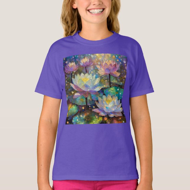 Camiseta Delicate Lotus Flowers Blossoming in the Snow (Anverso)