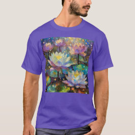Camiseta Delicate Lotus Flowers Blossoming in the Snow