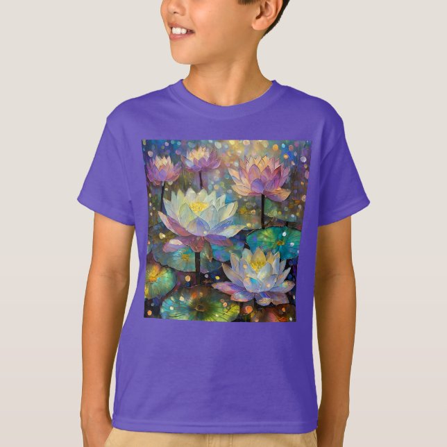 Camiseta Delicate Lotus Flowers Blossoming in the Snow (Anverso)