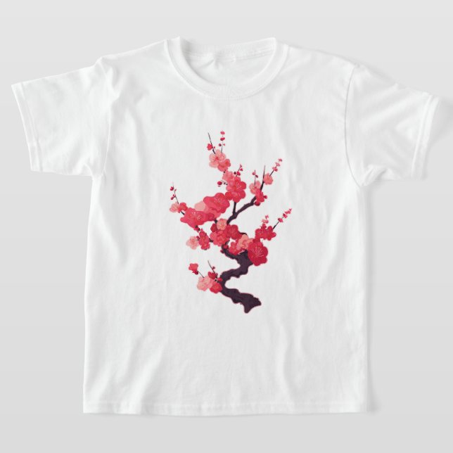 Camiseta Delicate Pink Japanese Cherry Tree Twig (Distribución)