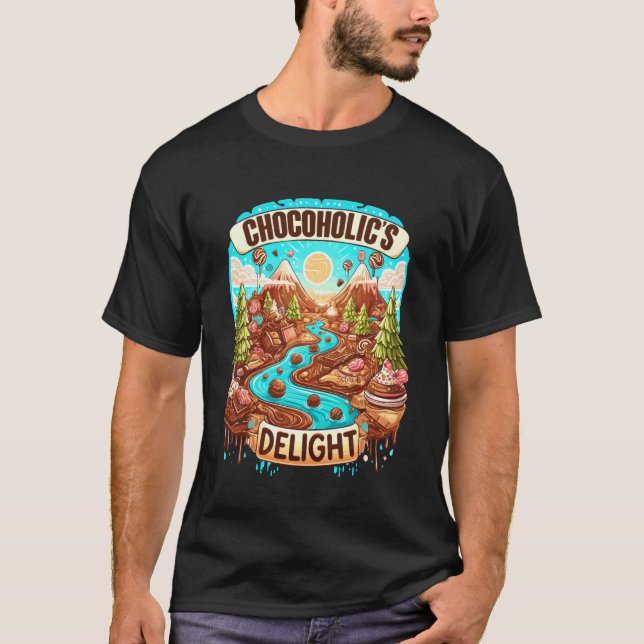Camiseta Delicia de Chocoadicto Torta de Ganache Divertida  (Anverso)
