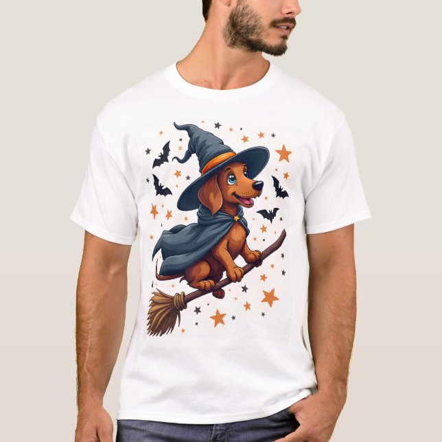 Camiseta Delicia de Dachshund Bruja (Anverso)