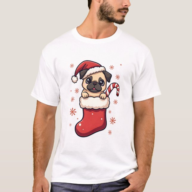 Camiseta Delicia de Pug Santa (Anverso)