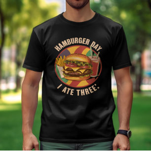 Camiseta Delicias saladas: hamburguesa, bolas y bebida