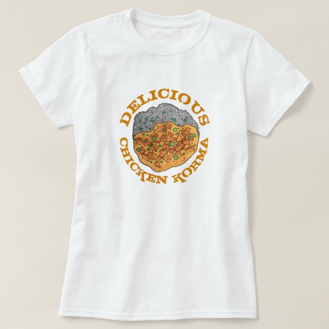 Camiseta Deliciosa cocina de pollo Korma (Diseño del anverso)