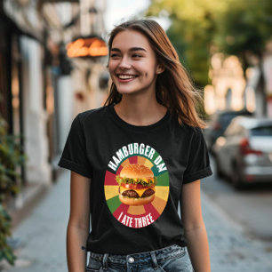 Camiseta Deliciosa Hamburguesa con lechuga fresca y fundida