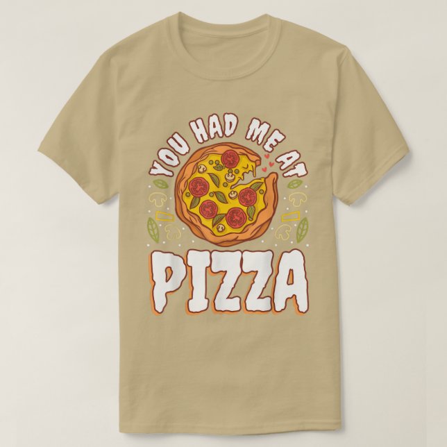 Camiseta Deliciosa pizza tarta deliciosos aperitivos cursi  (Diseño del anverso)