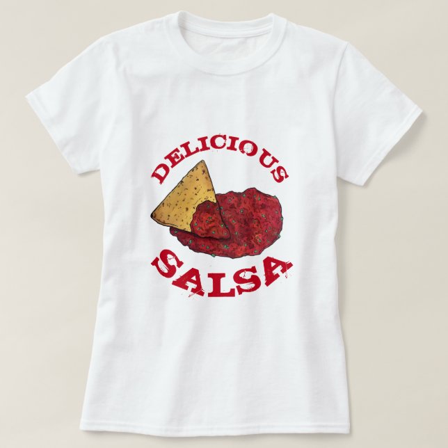 Camiseta Deliciosa salsa de tomate Ilustracion de tortillas (Diseño del anverso)