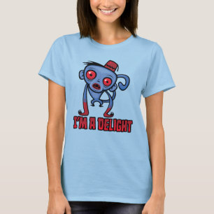 Camiseta Deliciosamente Demente Mono Zombie Es Un Delight