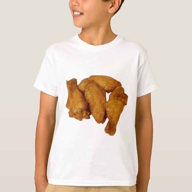 Camiseta Delicioso curruscante de las alas de pollo (Anverso)