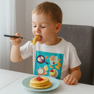 Camiseta Delicioso desayuno crepes Huevos Café
