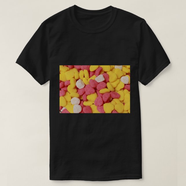 Camiseta Delicioso dulce rosa &amp_ amarillo (Diseño del anverso)