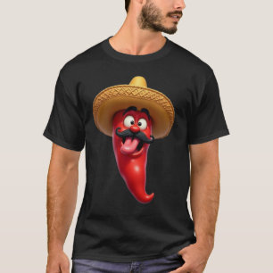 Camiseta Delicioso pimienta caliente de chile rojo