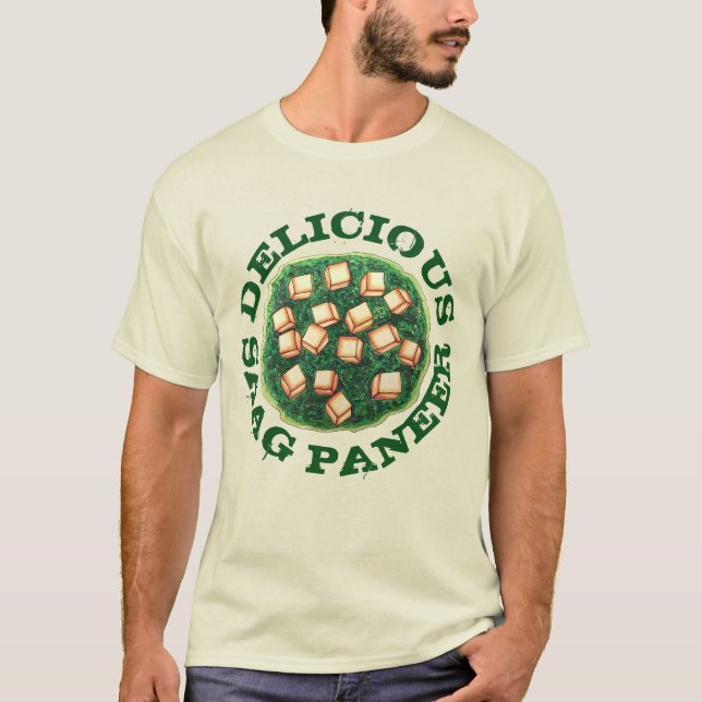 Camiseta Delicioso Saag Paneer Cocina Vegetaria India (Anverso)