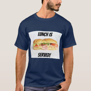 Camiseta Delicioso Sub Sándwich de Jamón y Queso