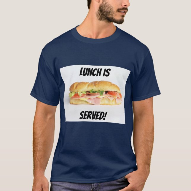 Camiseta Delicioso Sub Sándwich de Jamón y Queso (Anverso)