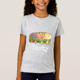 Camiseta Delicioso sub sandwich lindo arte de comida